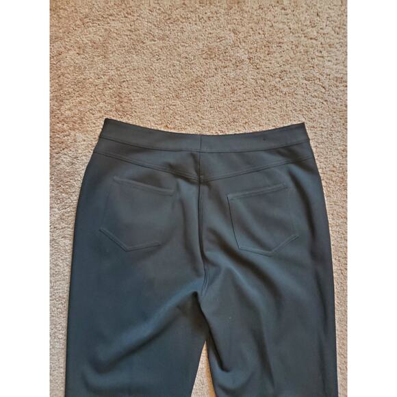 St. John Evening Black Red Metallic Embellished Leg Flare Dress Pants, Size 4 - Picture 9 of 12